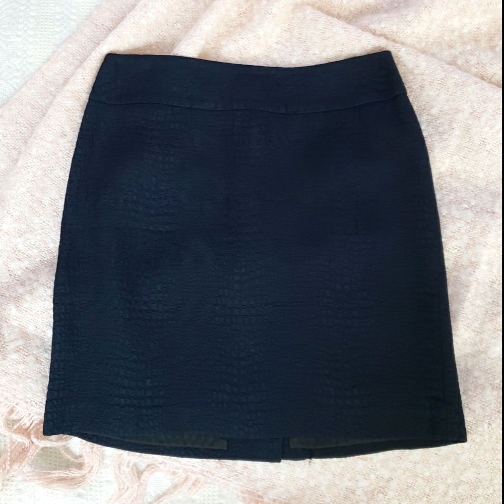 Tristan mini snakeskin navy skirt